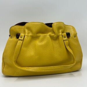 Vintage 60s Yellow Pebbled Leather Handbag by Margolin